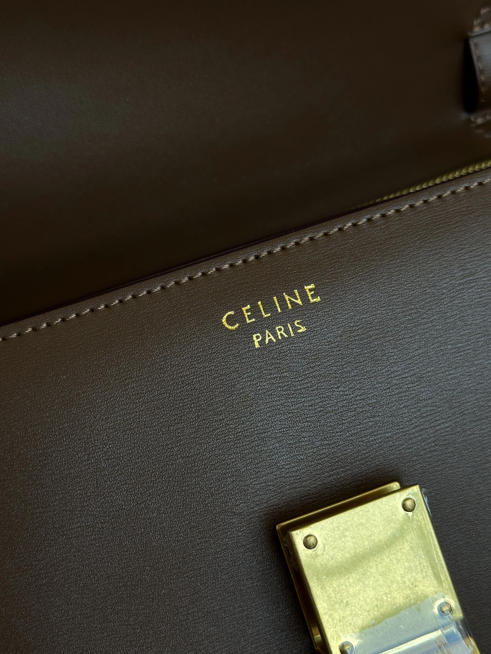 Celine Classic Box Brown/Gold - Зображення 4