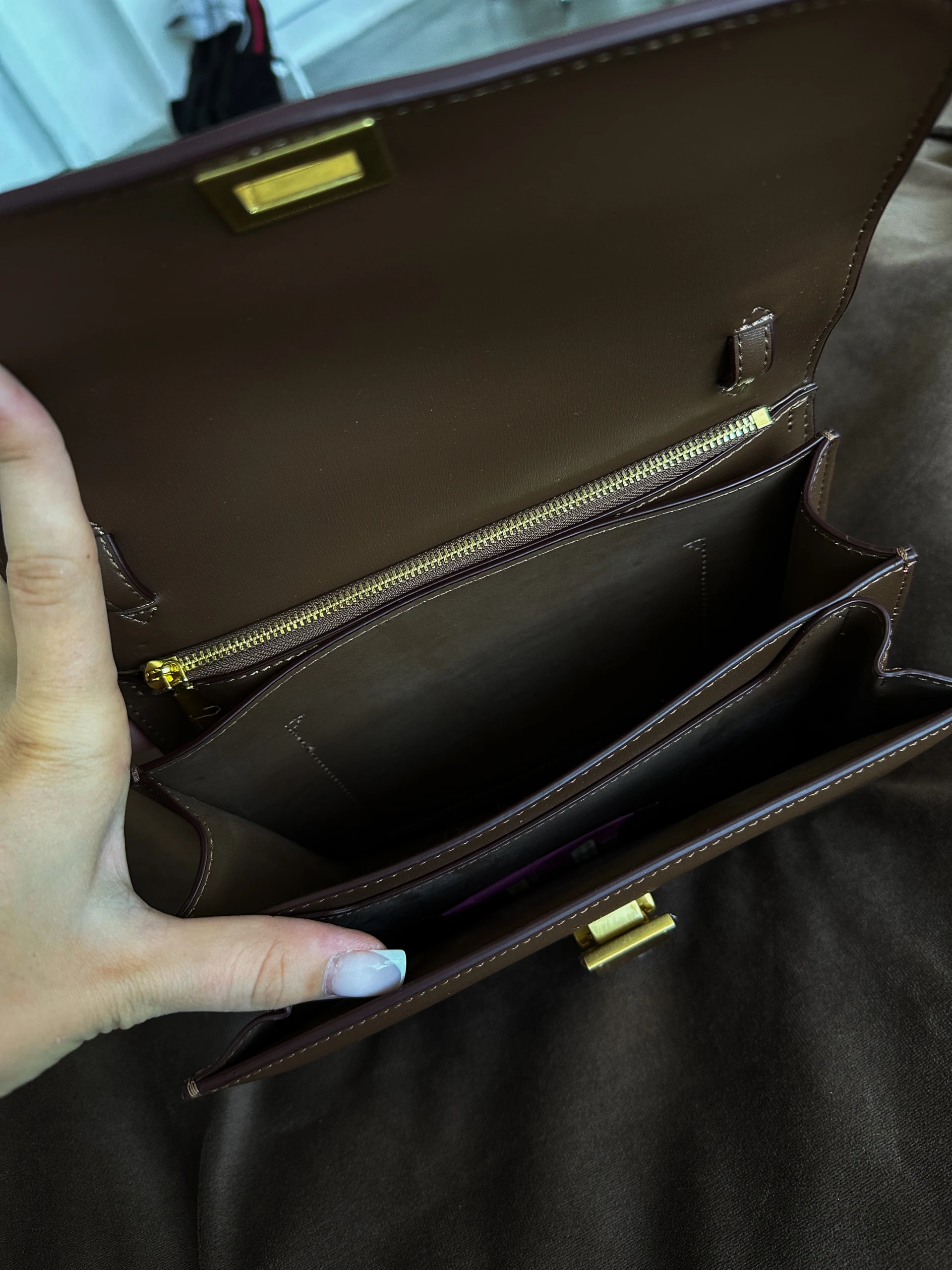 Celine Classic Box Brown/Gold - Зображення 5