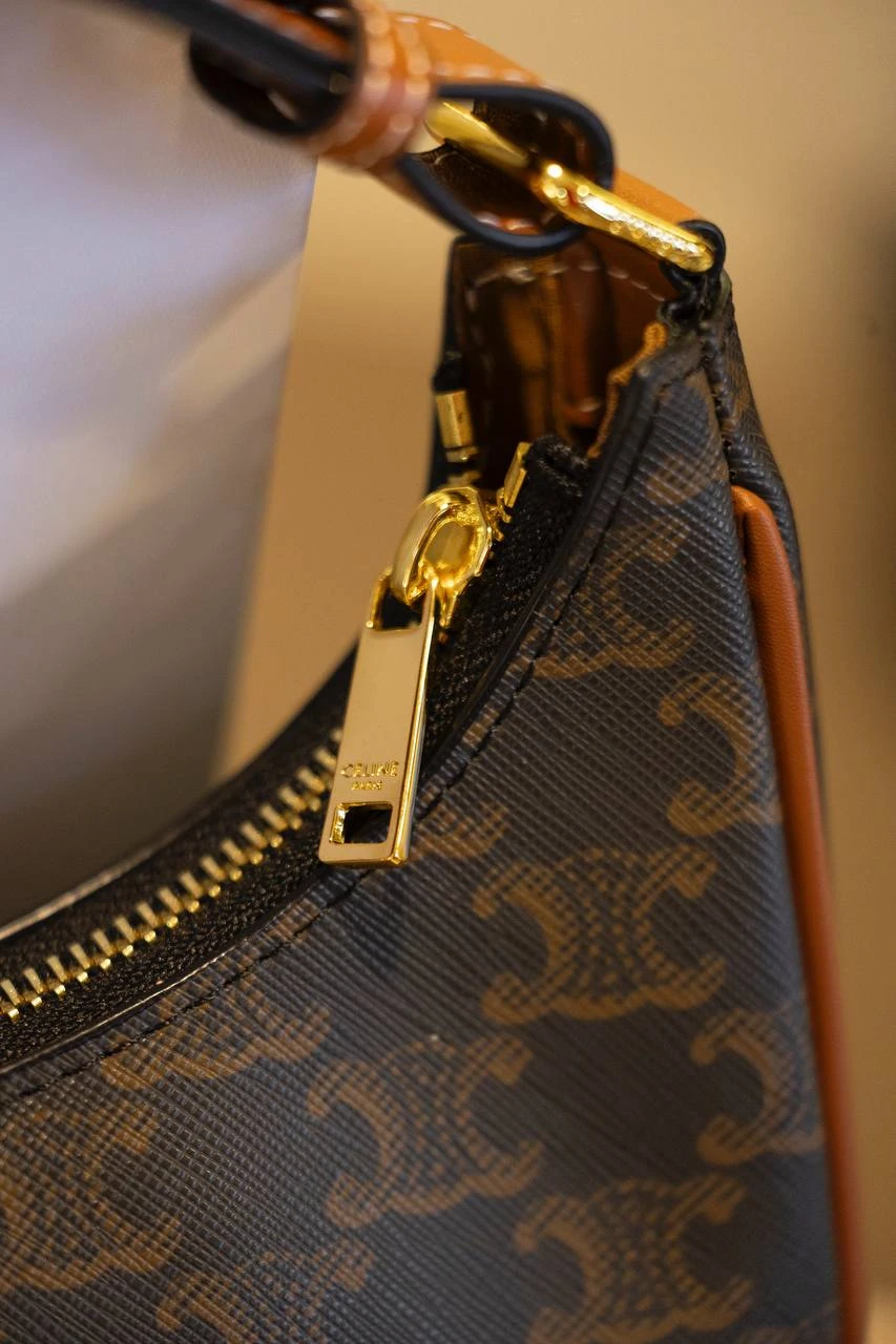Celine Medium Ava Triomphe Brown/Gold - Зображення 9