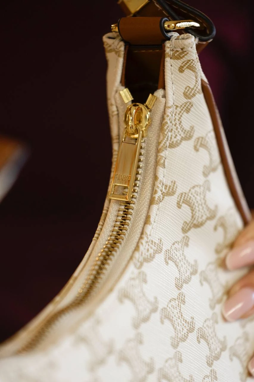 Celine Medium Ava Triomphe White/Gold - Зображення 5