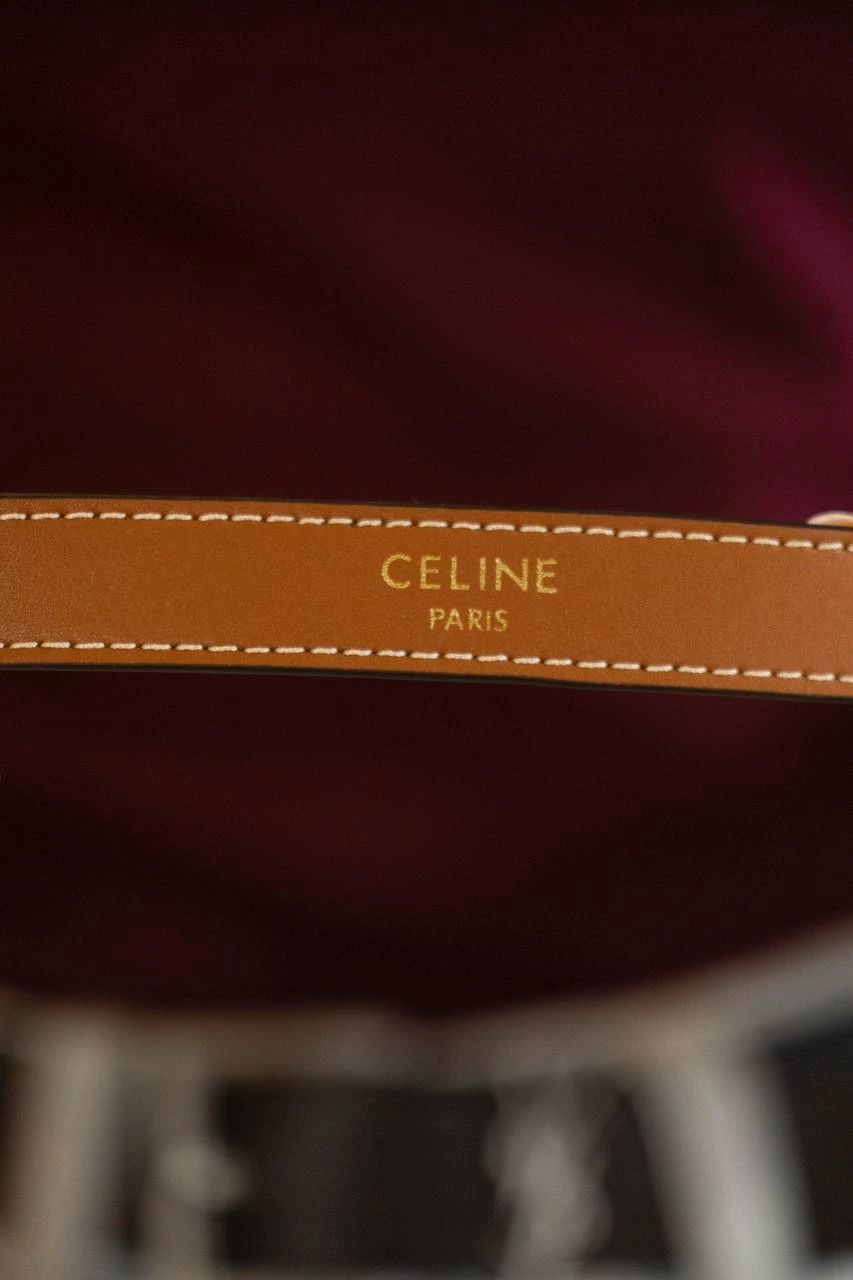 Celine Medium Ava Triomphe White/Gold - Зображення 11
