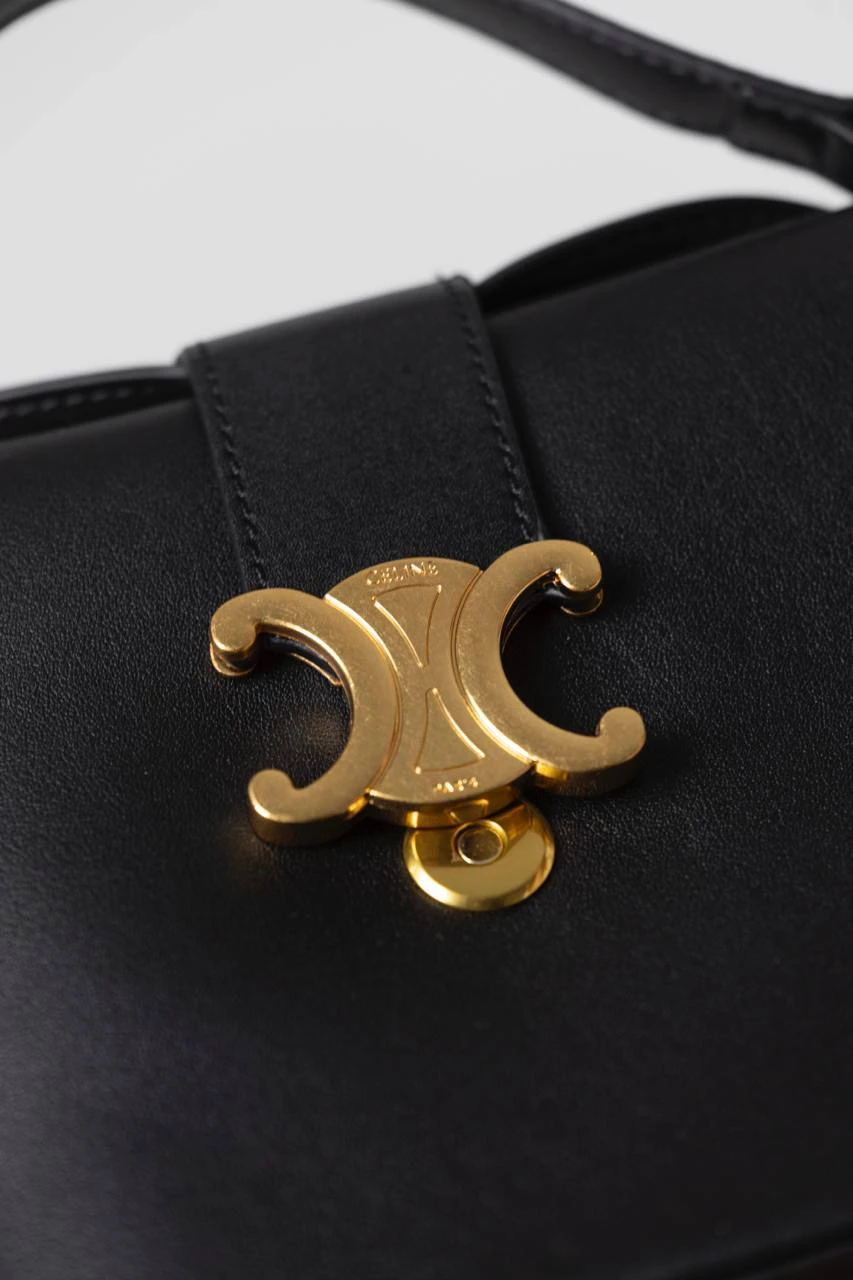 Celine Small Bucket Cuir Triomphe Black/Gold - Зображення 7