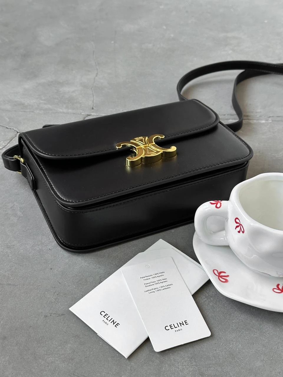 Celine Teen Triomphe Black/Gold - Зображення 10