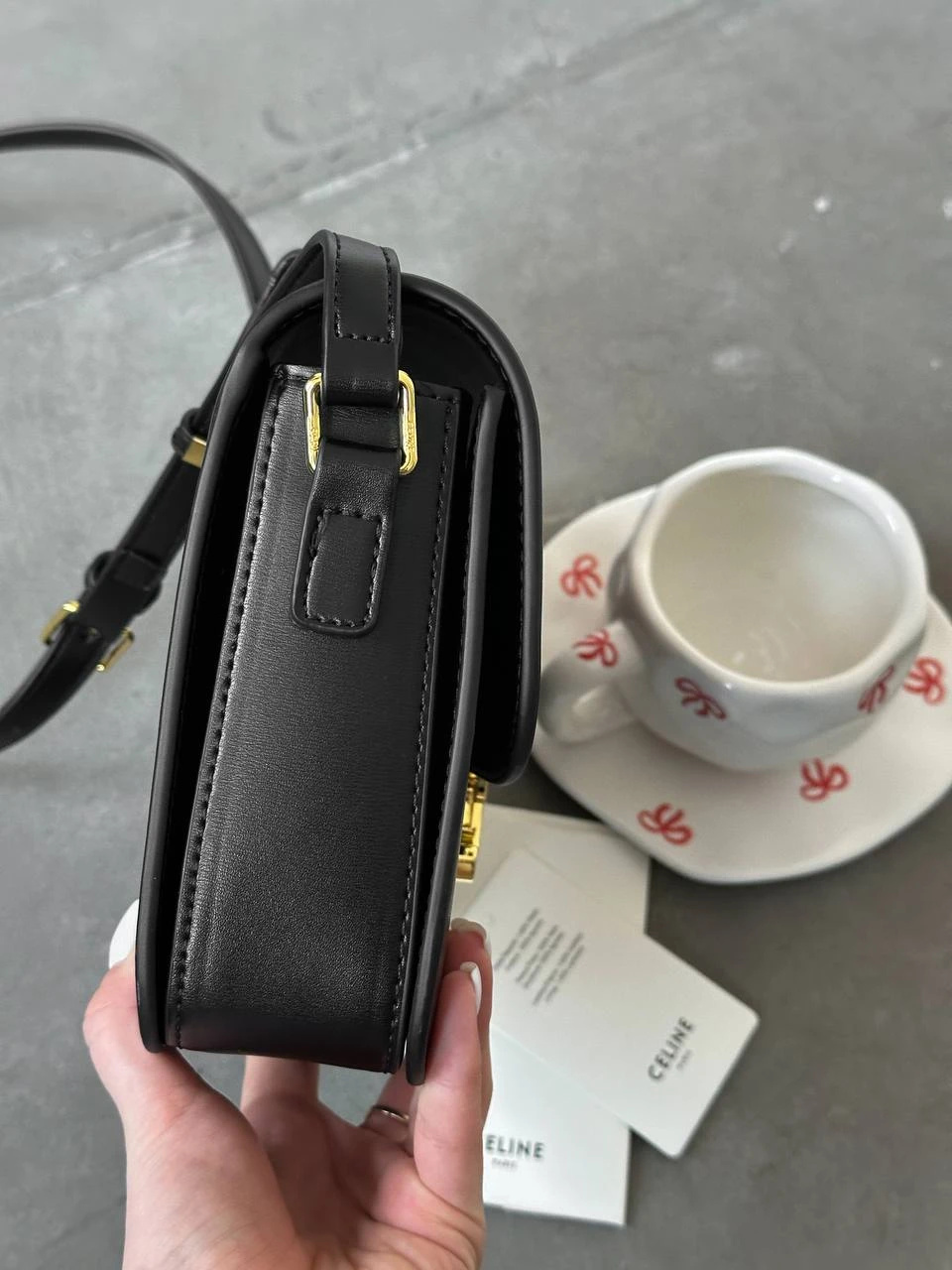 Celine Teen Triomphe Black/Gold - Зображення 11