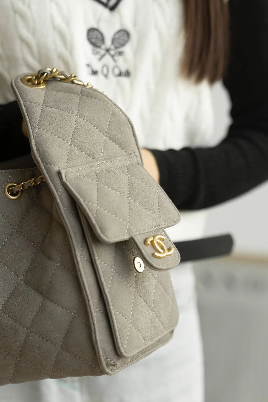 Chanel 25 Hobo Fall Winter Gray/Gold - Зображення 3