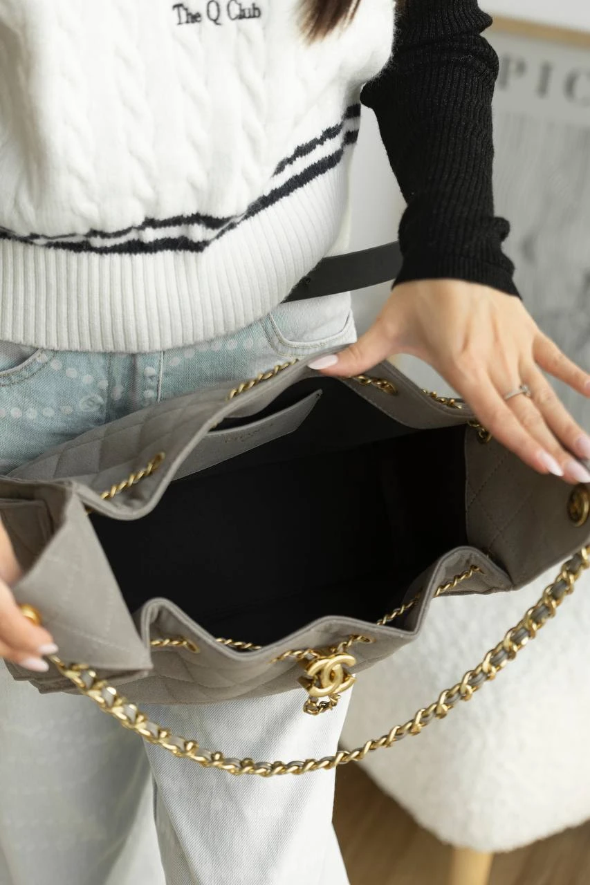 Chanel 25 Hobo Fall Winter Gray/Gold - Зображення 4
