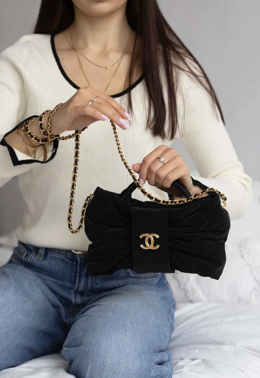 Chanel Mini Bow Black/Gold - Зображення 3