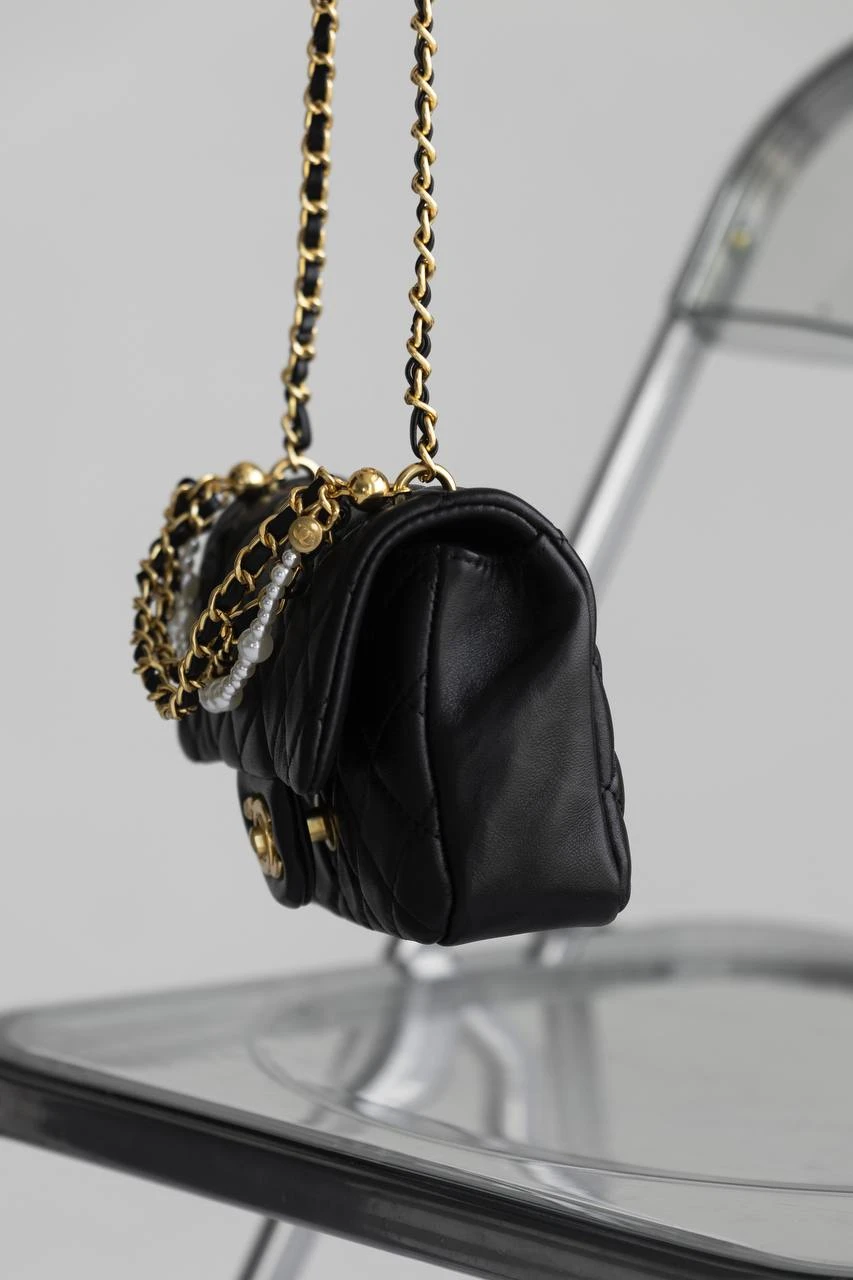 Chanel Pearl Crush Mini Flap Black/Gold - Зображення 4