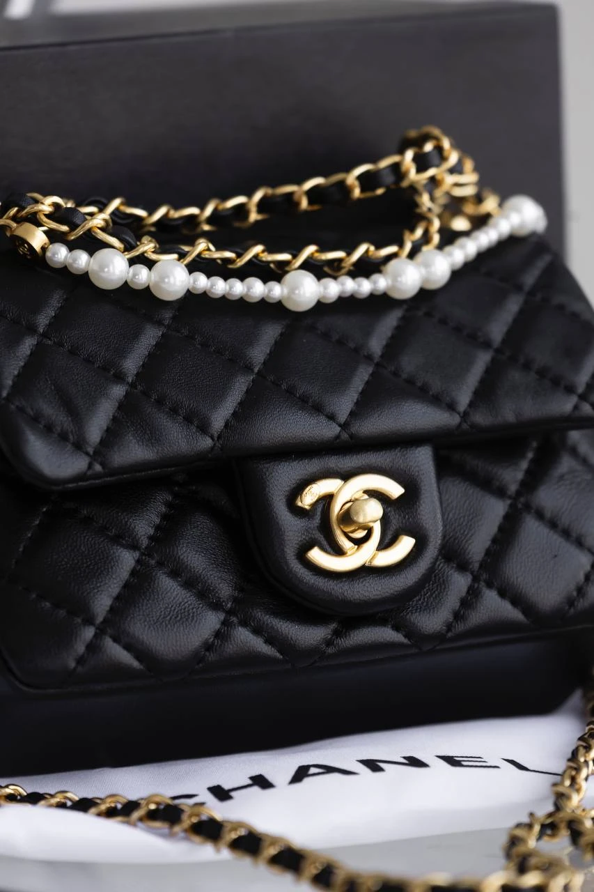 Chanel Pearl Crush Mini Flap Black/Gold - Зображення 5