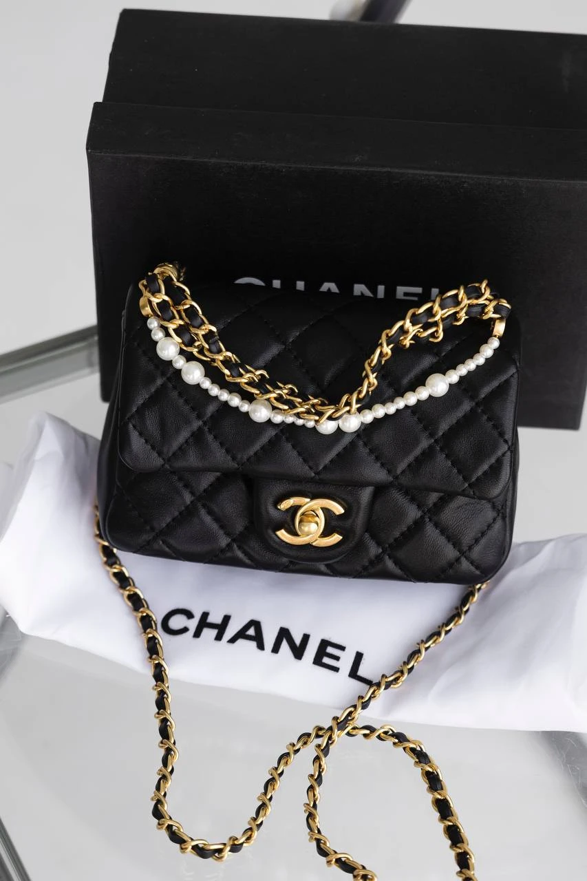 Chanel Pearl Crush Mini Flap Black/Gold - Зображення 8
