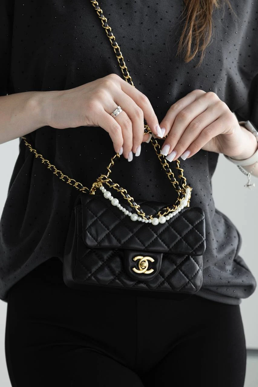 Chanel Pearl Crush Mini Flap Black/Gold - Зображення 2