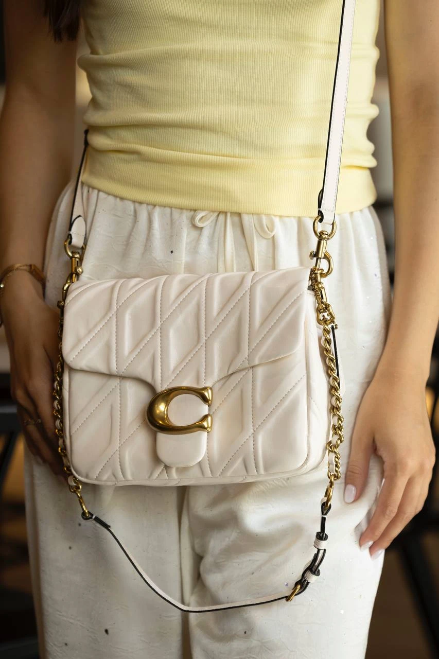 Coach Square Tabby White/Gold