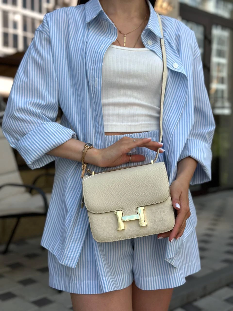 Hermes Constance 18 Epsom White/Gold - Зображення 2