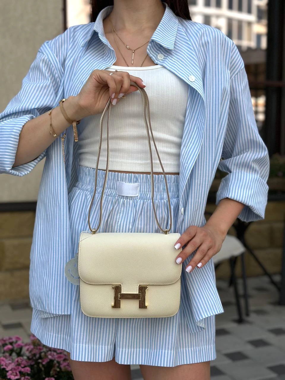 Hermes Constance 18 Epsom White/Gold - Зображення 4