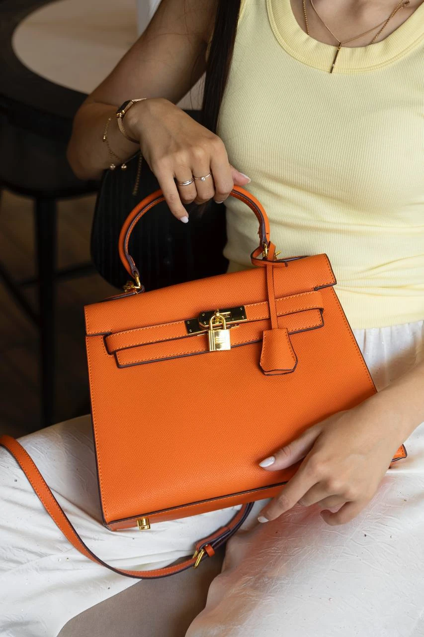 Hermes Kelly Orange/Gold