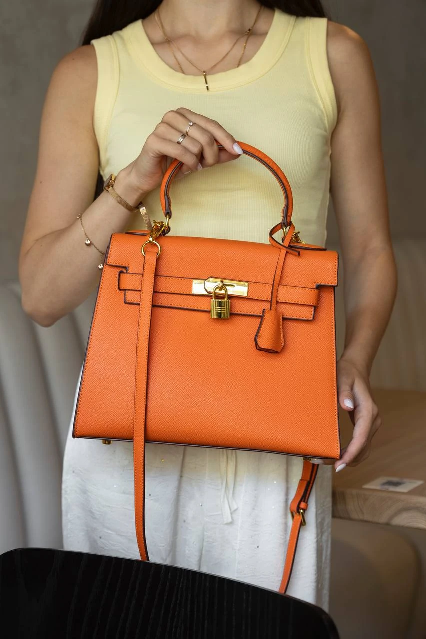 Hermes Kelly Orange/Gold - Зображення 3