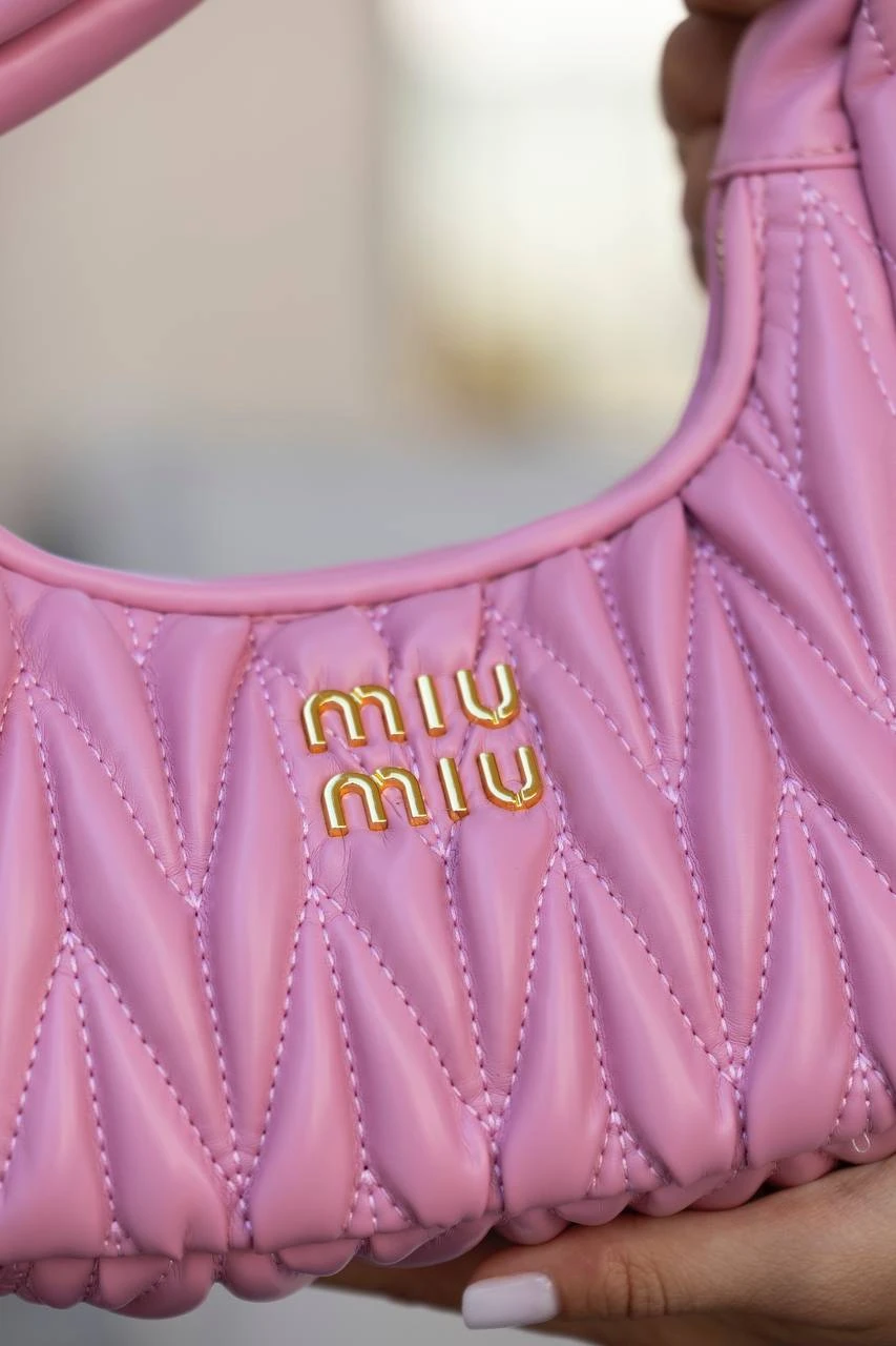 Miu Miu Wander Matelassé Nappa Pink/Gold - Зображення 9