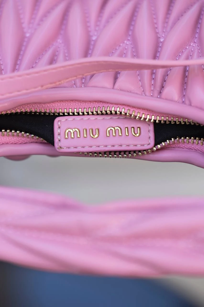 Miu Miu Wander Matelassé Nappa Pink/Gold - Зображення 8