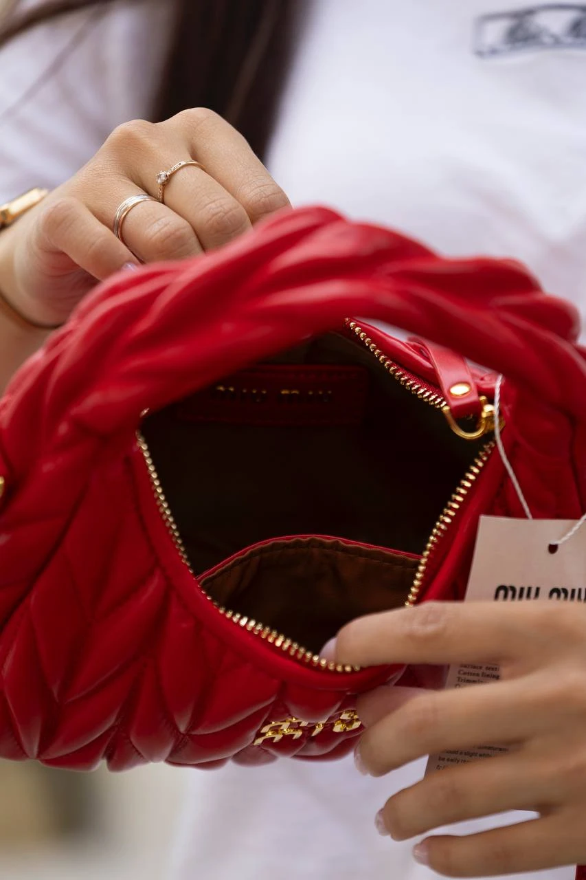 Miu Miu Wander Matelassé Nappa Red/Gold - Зображення 12