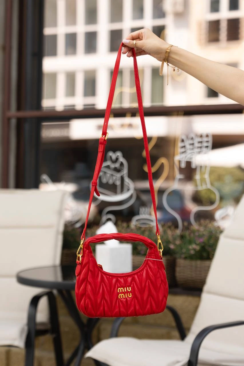 Miu Miu Wander Matelassé Nappa Red/Gold - Зображення 8
