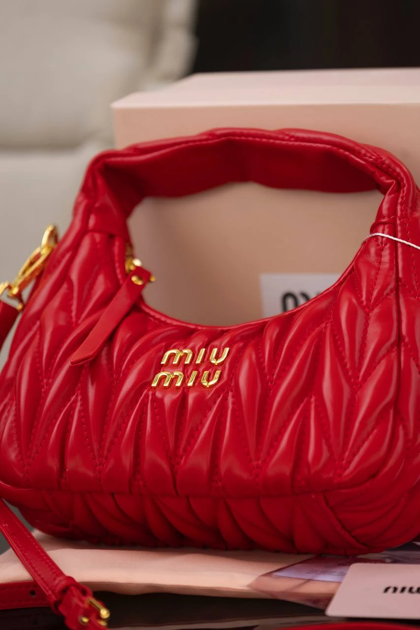 Miu Miu Wander Matelassé Nappa Red/Gold - Зображення 9