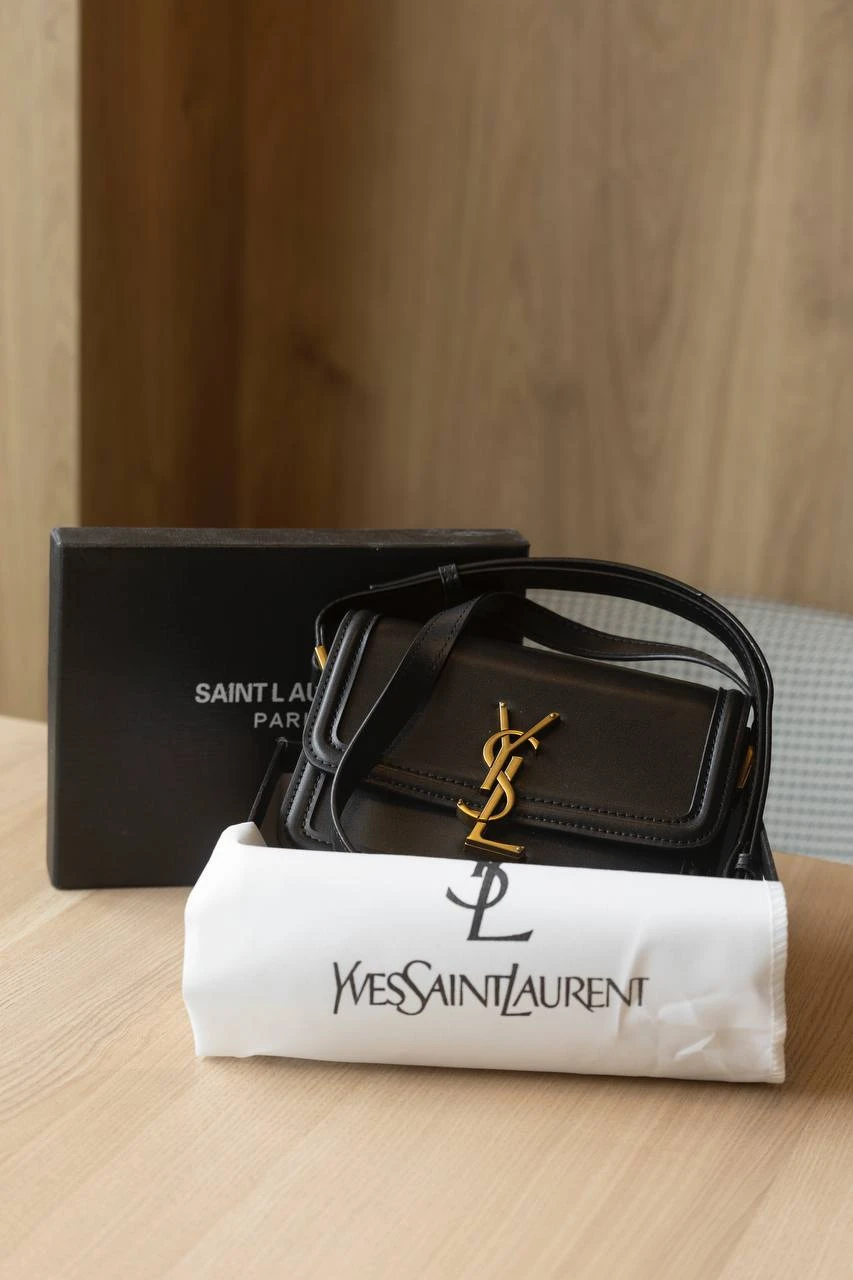 Yves Saint Laurent Solferino Satchel Bag Black/Bronze - Зображення 6